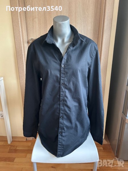 Мъжка черна риза H&M, снимка 1