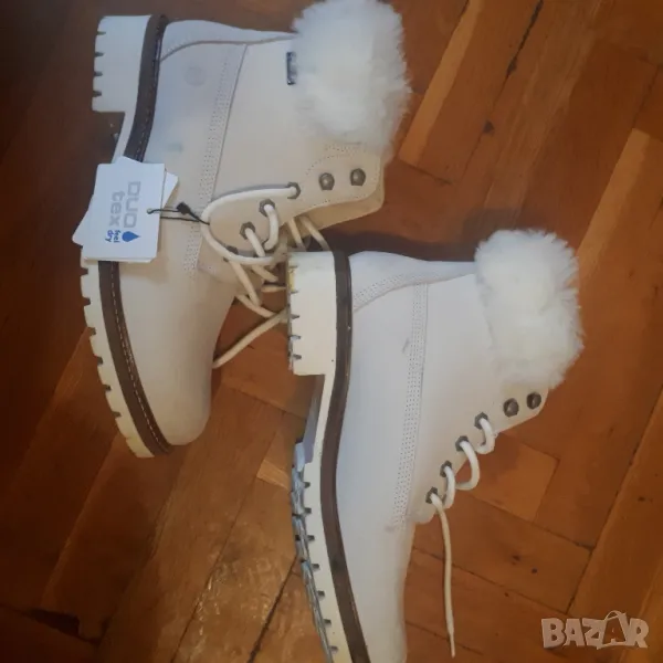 Tamaris естествена кожа бели 41 номер , снимка 1