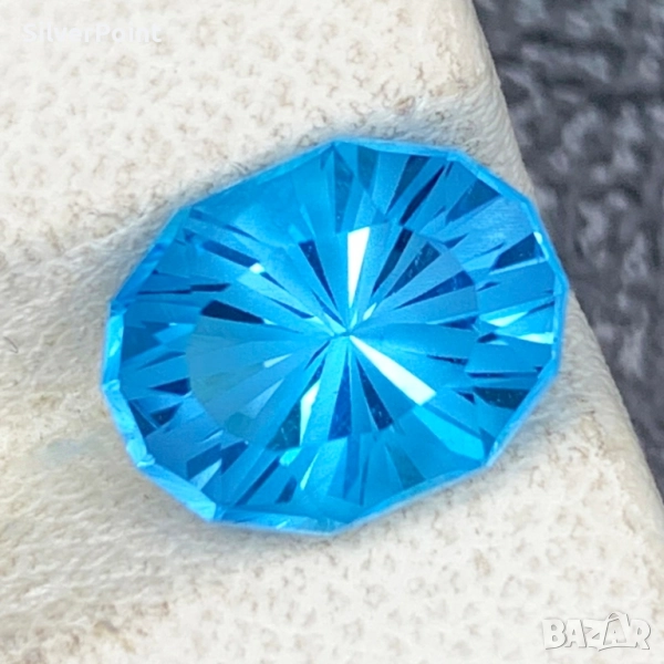 Син Топаз фензи шлифовка от САЩ , снимка 1
