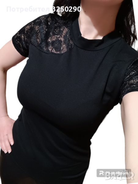 Дамска блуза с дантела , снимка 1