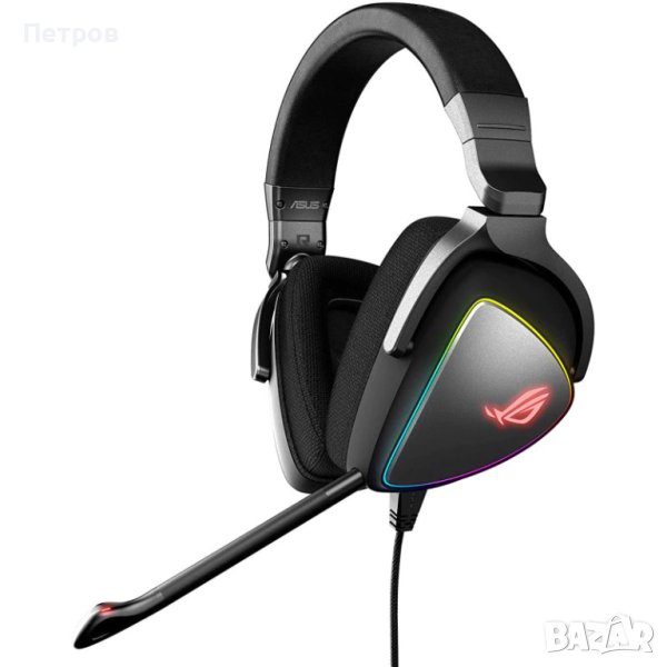 Продавам Геймърски уникални слушалки Asus ROG Delta Black RGB, снимка 1