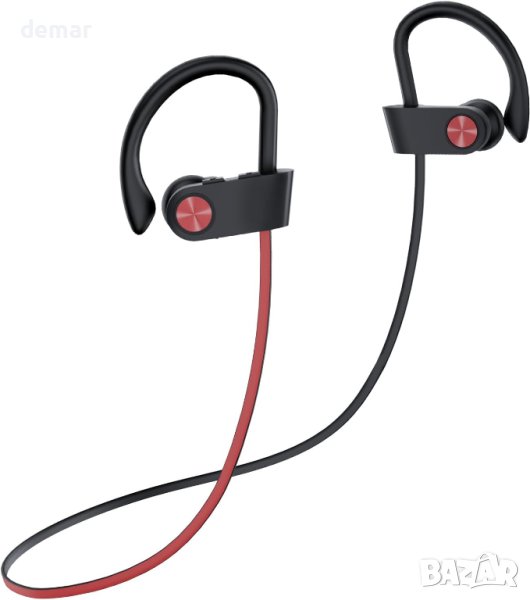 Bluetooth 5.3 слушалки TONEMAC U8, IPX7, 15 часа батерия, червени, снимка 1