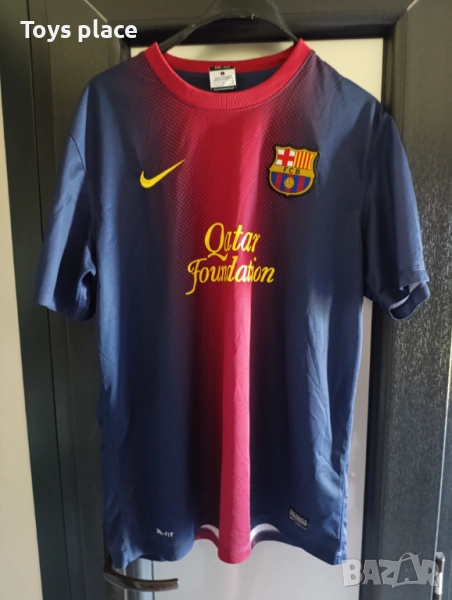 ОРИГИНАЛНА Футболна фланелка Barcelona Home 2012 L Футболна фланелка Nike Mens, снимка 1