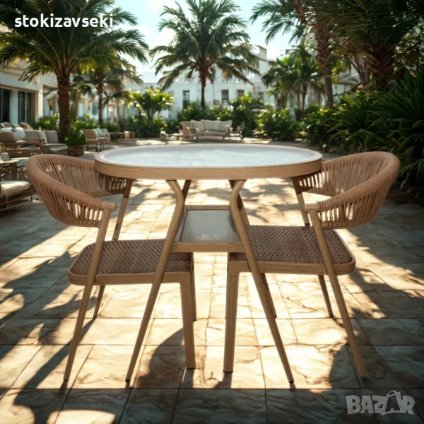 Градински комплект – маса с 2 стола, снимка 1