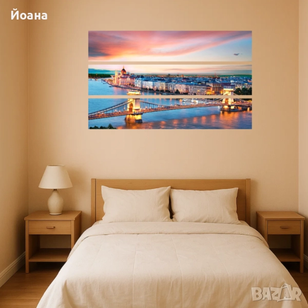 3 броя картини на пвц пано 5мм дебелина със самозалепващи закачалки,Будапеща, снимка 1