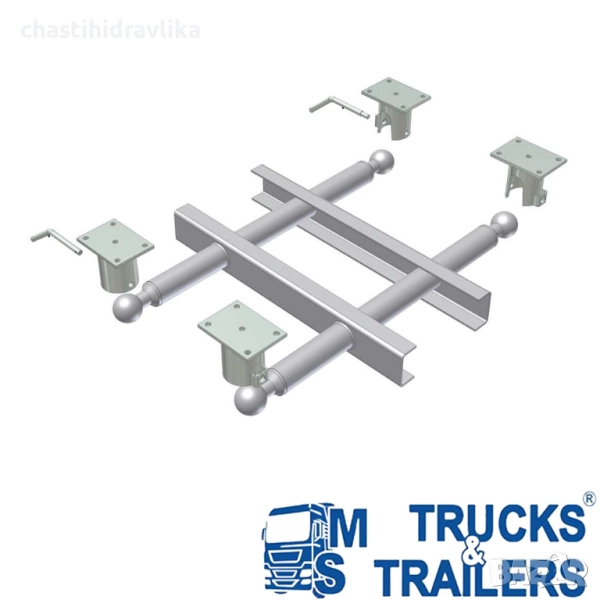 Комплект хоризонтални сфери за самосвален кош Ø75, снимка 1