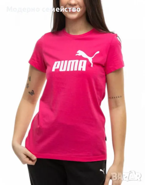 Дамска тениска PUMA Essentials Logo Tee Garnet Rose, снимка 1