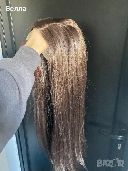 НОВА Естествена перука от 100% човешка коса – 72 см, снимка 1