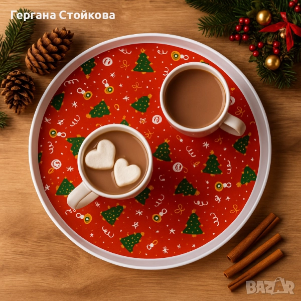 Практична Коледна табла с елхички, снимка 1