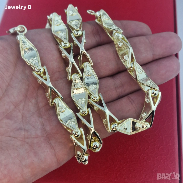 Ланец с 18К позлата, снимка 1