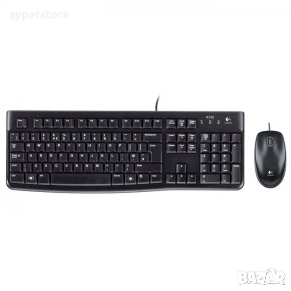 Клавиатура + Мишка Logitech Desktop MK120  черна, SS300651, снимка 1