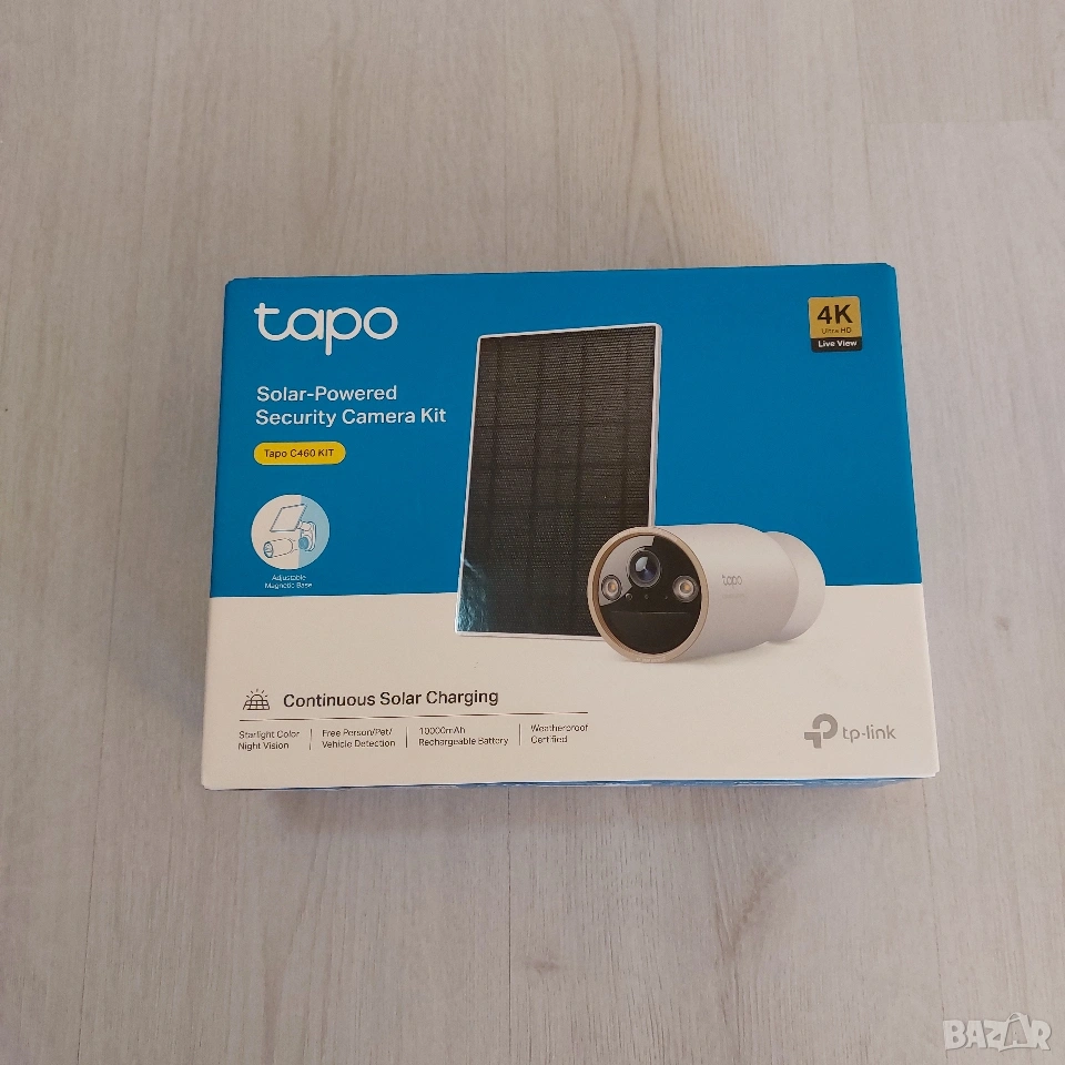 TP-Link Tapo C460 KIT - 4K (8MP) Соларна Безжична Камера, Dual-Band WiFi, Starlight Night Vision, IP, снимка 1
