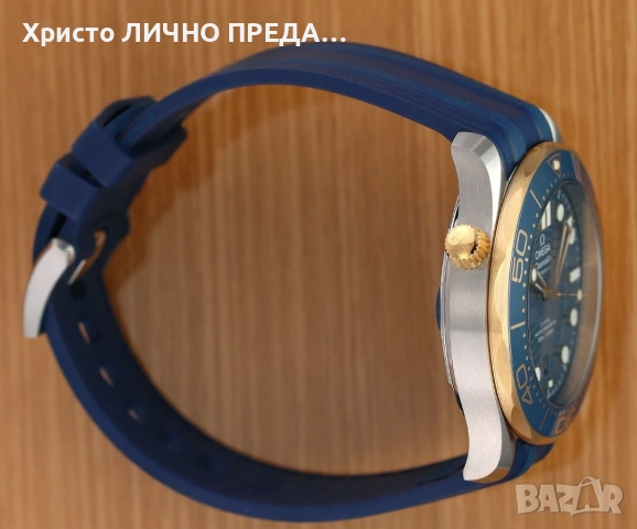 Януари промоция! Мъжки механичен часовник Omega Seamaster Diver 300M 42MM Blue Dial Rubber Strap, снимка 5 - Мъжки - 53092121