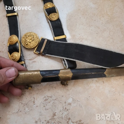 колан с носачи кания за Български морски кортик, снимка 5 - Антикварни и старинни предмети - 50566074