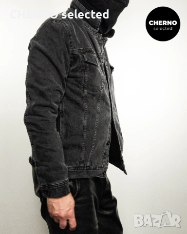 Дънково шерпа яке ZARA Sherpa Denim Trucker Jacket – Размер L•M – Отлично състояние, снимка 6 - Якета - 53135073