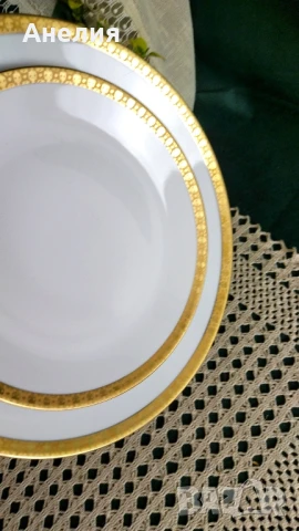 Kahla бяло и дебел златен кант , снимка 4 - Чинии - 50799007