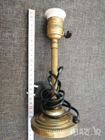 Стара нощна лампа от бронз. , снимка 4 - Антикварни и старинни предмети - 27967536