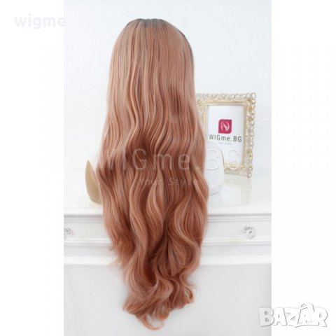 Дълга на вълни розова лейс фронт перука Аврил, снимка 12 - Аксесоари за коса - 27920357