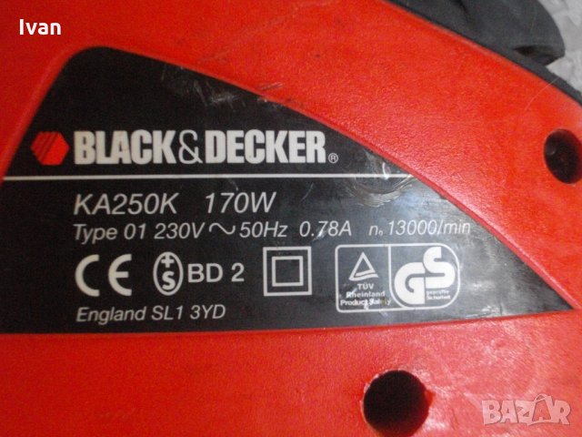 Black Decker KA250K-Мощен 170 Вата-Английски-Мулти Виброшлайф-Блек Декер-Отличен, снимка 13 - Други инструменти - 33160000