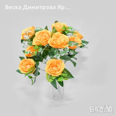 Изкуствени рози – Стилна и трайна декорация в пет изящни цвята, снимка 7 - Декорация за дома - 50320895