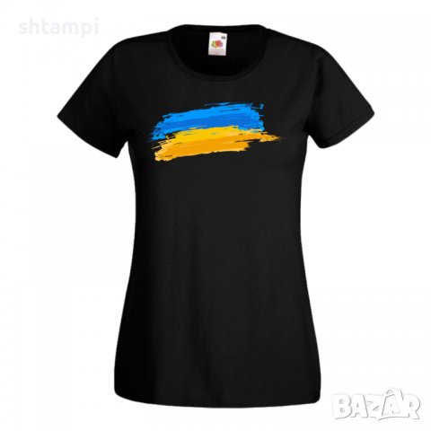 Дамска Тениска Ukraine Flag 1 спрете войната,подкрепям Укркайна,, снимка 2 - Тениски - 37213690