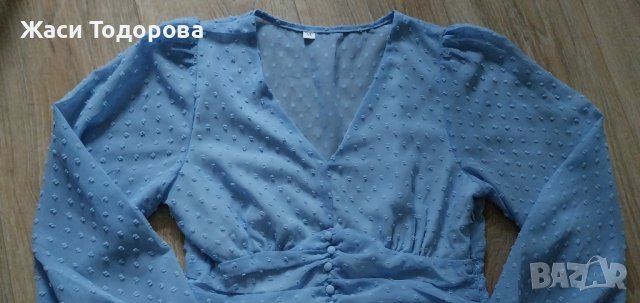 Нова нежно синя рокля , снимка 4 - Рокли - 43156496