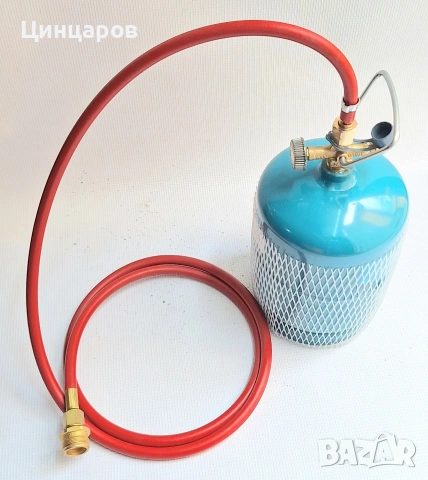 Бутилка пропан-бутан 1кг, маркуч с адаптер заместващ мап газ флакон 