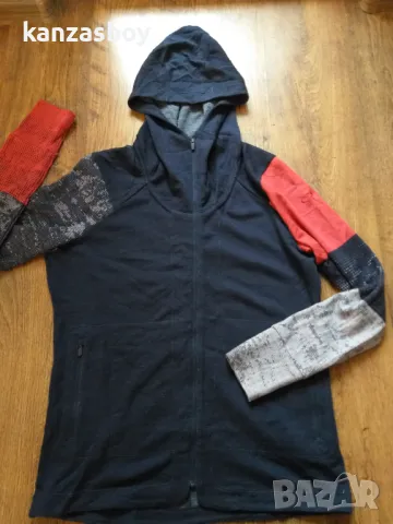 icebreaker Long Sleeve Zip Jacket - дамско мерино горнище ХЛ КАТО НОВО, снимка 5 - Спортни екипи - 48071675