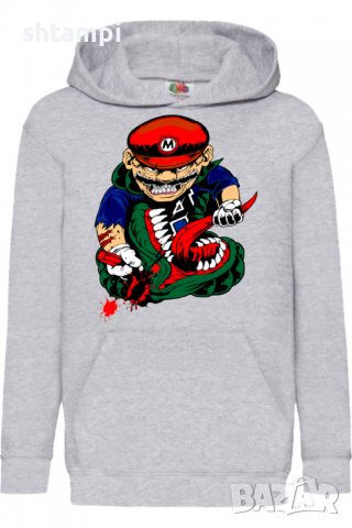 Детски Суитчър/Суитшърт Mario VS Monster,Super Mario,Игра,Подарък,Изненада,Забавление,Рожден Ден, снимка 2 - Детски анцузи и суичери - 38360251