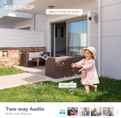 Нова 4G LTE външна камера със SIM карта и 360° нощно виждане охрана дом, снимка 8 - IP камери - 49443990