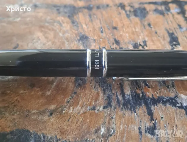 химикалка Черути CERRUTI 1881, метална, масивна и надеждна, сребристи части и черен лак, снимка 6 - Ученически пособия, канцеларски материали - 47741812