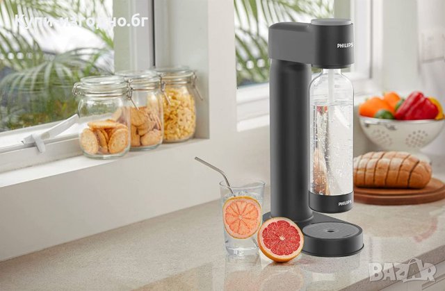 Машина за сода - Philips Sparkle up your life! 1л капацитет , Черно и сиво, снимка 9 - Кухненски роботи - 32148574