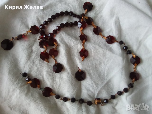 СТАРО КОЛИЕ от ГРАНАТ и БРОНЗ с ПОЗЛАТА 12697, снимка 16 - Антикварни и старинни предмети - 29555319