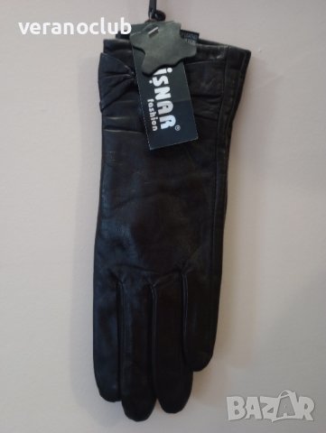 Кафяви дамски кожени ръкавици S и М, снимка 5 - Ръкавици - 43799970