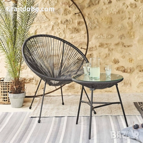 Градински Комплект „Савана“ – 2 Кресла и Маса, снимка 3 - Дивани и мека мебел - 52107850