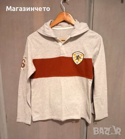 Блуза с дълъг ръкав и качулка, размер 158