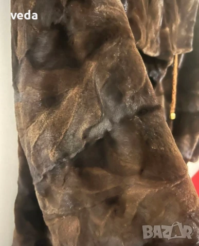 Дизайнерско палто епилирана норка размер L/XL , снимка 4 - Палта, манта - 50822449