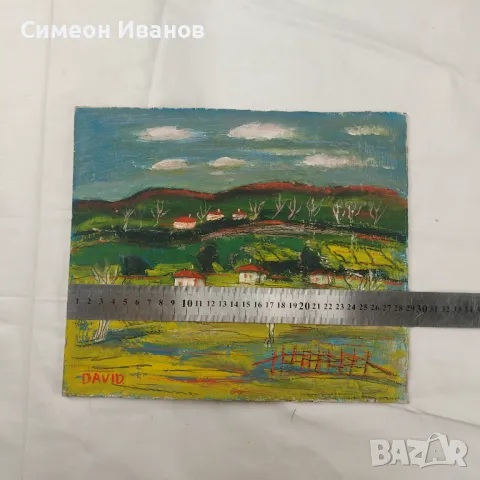 Интересна стара картина подписана DAVID SG2011, снимка 5 - Картини - 47576457