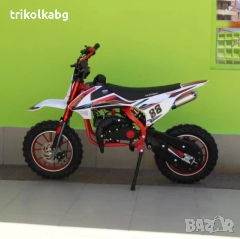 Детски Кросов Мотор 50сс кубика RED с електрически стартер, снимка 4 - Мотоциклети и мототехника - 51343687