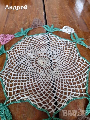 Стара плетена покривка #24, снимка 2 - Антикварни и старинни предмети - 44087020