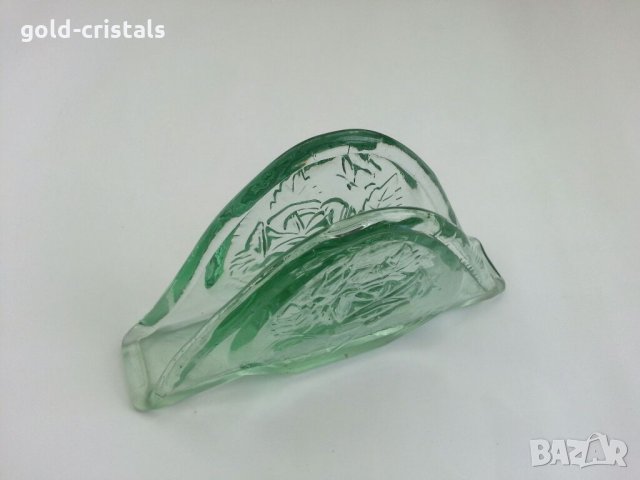 Стар стъклен салфетник, снимка 3 - Антикварни и старинни предмети - 32339583