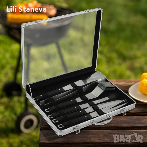 Комплект за барбекю 6в1–всичко необходимо за перфектна скара + подарък ръкавици. , снимка 9 - Куфари с инструменти - 51772715