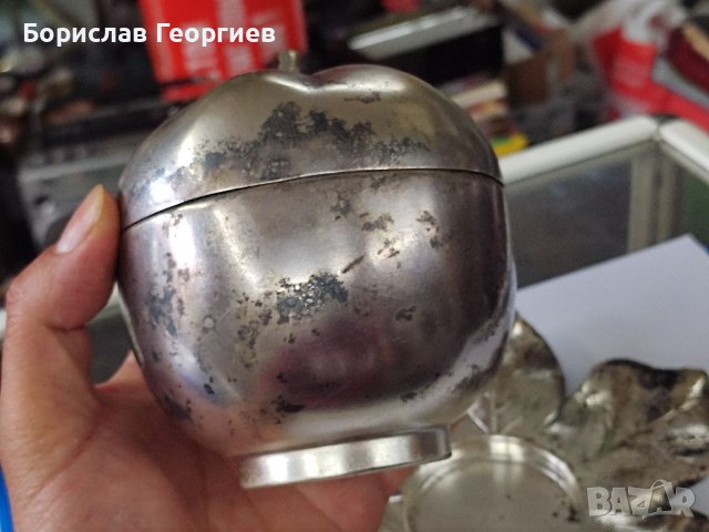 Стара захарница WMF посребрена ябълка, снимка 6 - Колекции - 40484897