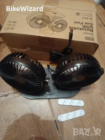 Двоен вентилатор 12-24v три скорости НОВ, снимка 5 - Други стоки за дома - 48300900