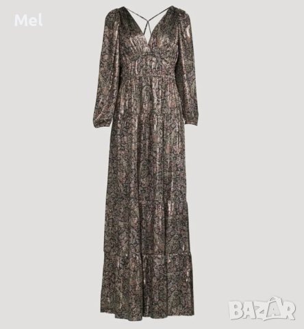 BA&SH дълга маркова официална рокля, р-р М, многоцветна, снимка 10 - Рокли - 43824514