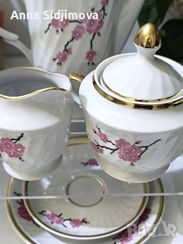 Руски порцелан сервиз за кафе , снимка 11 - Сервизи - 52408473
