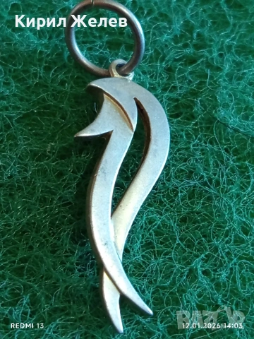 Сребърна висулка елегантен и модерен силует ювелирна изработка 35467, снимка 2 - Колиета, медальони, синджири - 53072683