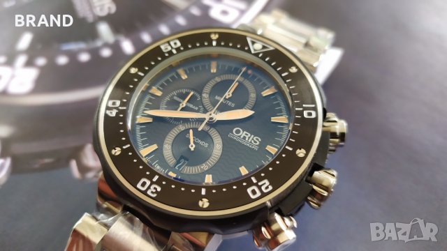 Масивен мъжки часовник ORIS Prodiver Chronograph 51мм quartz клас 6А+, снимка 2 - Мъжки - 28944650