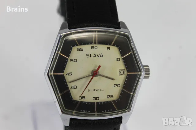 Колекционерски Руски Часовник СЛАВА Шестоъгълен, снимка 4 - Антикварни и старинни предмети - 48406244