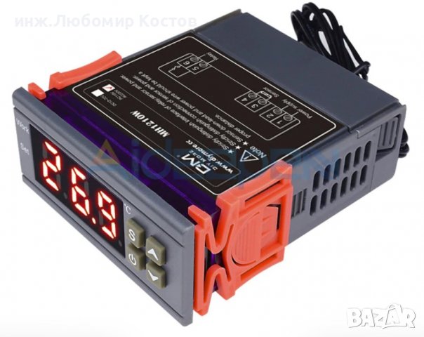Цифров светодиоден контролер за температура с две релета, снимка 1 - Друга електроника - 38482272